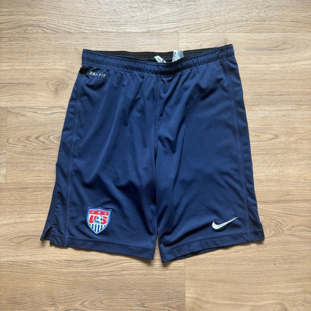 Nike Soccer Shorts Mens Small Navy Blue Excellent USMNT Dri-FIT Athletic
